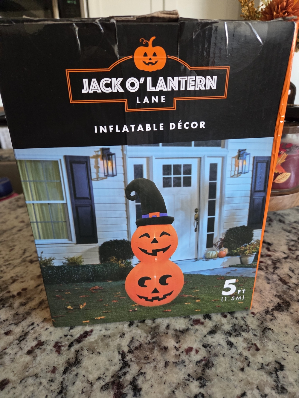 Orange Inflatable Décor - Halloween Pumpkin Stack